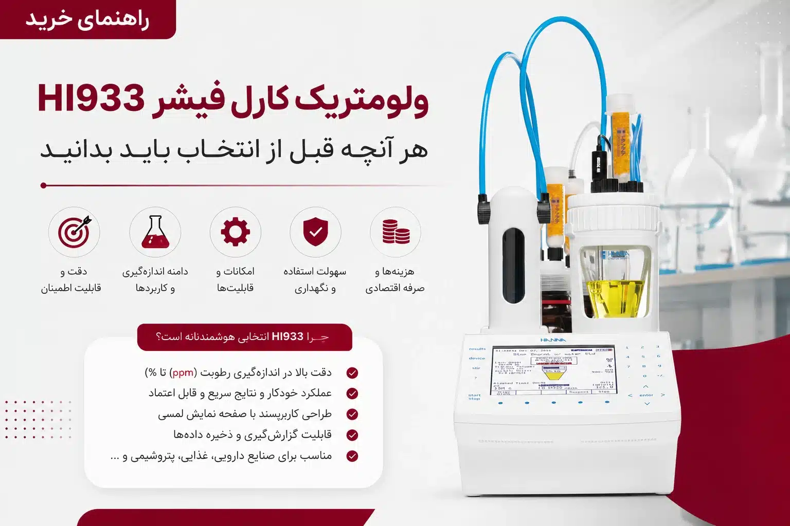 راهنمای خرید ولومتریک کارل فیشر HI933؛ هر آنچه قبل از انتخاب باید بدانید